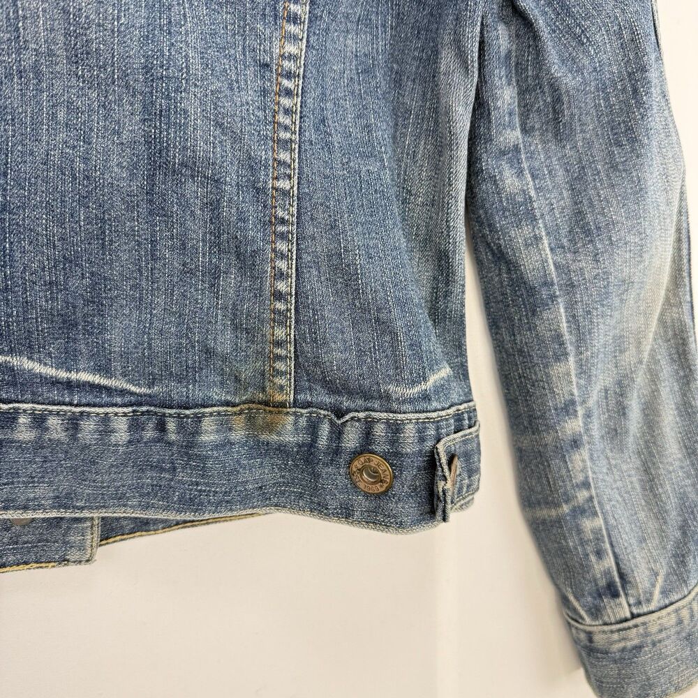 Gap Womens Stretch Denim Jean Jacket Y2K Size Small Vintage Trucker - Picture 5 of 16